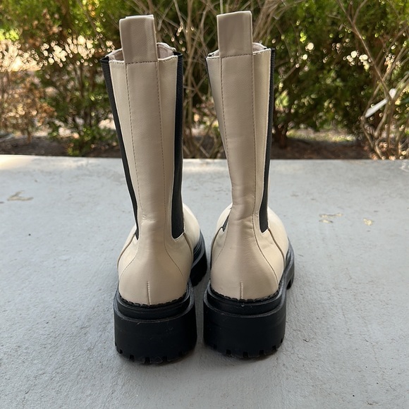 Nasty Gal Size 37 White Moto Boots - Picture 4 of 7
